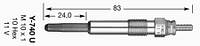Свеча накала NGK DP-22 Y740U для HONDA CIVIC