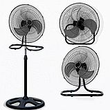 Домашній вентилятор для підлоги Wimpex WX-1807 3 в 1 настільний / настінний з металевими лопатями 3 швидкості 200 Вт, фото 3