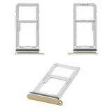 Тримач SIM-карти для смартфону Samsung N950FD Galaxy Note 8 Duos, золотистий, з власником MMC