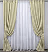 Комплект штор (2шт. 1,5х2,85м.) мікровелюр, колекція "SPARTA". Колір кремовий. Код 844ш 30-622, фото 2