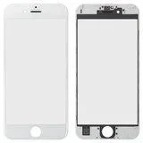 Скло з рамкою для iPhone 6S, біле, OCA-плівка