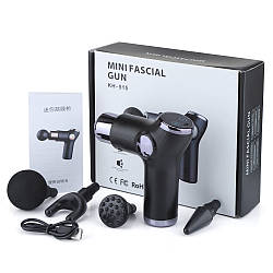 Масажер перкусійний для тіла Mini fascial gun KH-515 LCD 30W Чорний