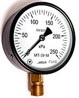 Манометр деформационный МТ-3У-М, 0...250 кПа , кл.т. 1,0 радиальный штуцер