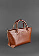 Жіноча шкіряна сумка Midi світло-коричнева, фото 3