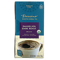 Teeccino, органічний обсмажений трав'яний чай, кульбаба темного способу обсмажування, без кофеїну, 25 чайных