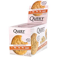 Quest Nutrition, Печенье Protein Cookie с арахисовым маслом, 12 штук, 2,04 унции (58 г) в Украине