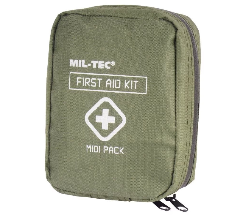 Аптечка первой помощи Mil-Tec First Aid Pack Midi green OD 16025900 - фото 1 - id-p1850237395