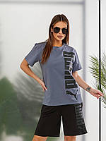 Костюм летний PUMA жіночі шорти та футболка пума розміри 44,46,48,50,52