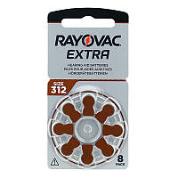 Батарейки для слуховых аппаратов Rayovac Extra Advanced 312, 8 шт.