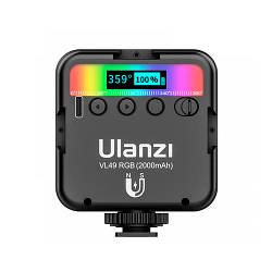 Накамерне LED-освітлення RGB, 1/4 магніт, 2000мАг, фотосвітло ULANZI VL49