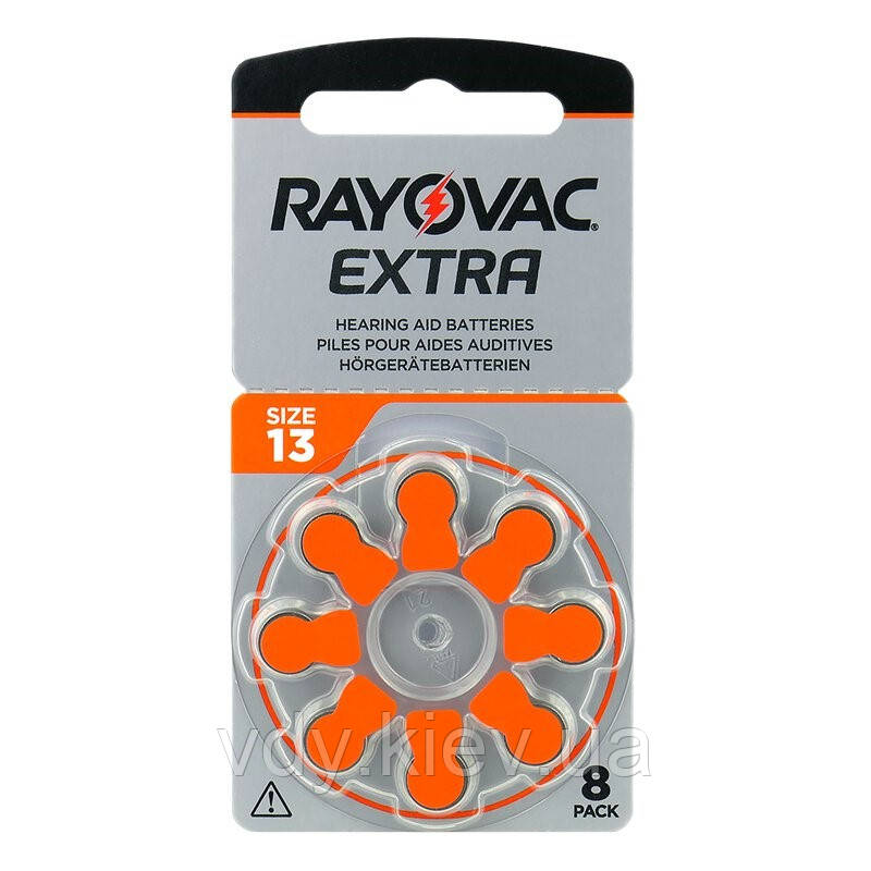 Батарейки для слухових апаратів Rayovac Extra Advanced 13, 8 шт.