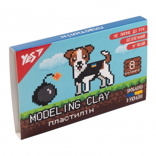 Пластилін Yes 8Bit UA 8 кол 160г