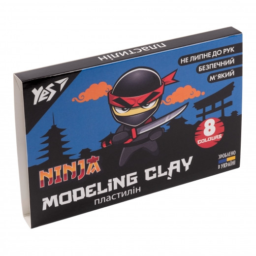 Пластилін Yes Ninja 8 кол 160г