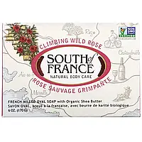 South of France, Восхождение дикой розы, французское овальное мыло с органическим маслом ши, 6 унций (170 г) в