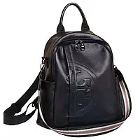 Женский кожаный рюкзак городской. Модный рюкзак женский. Рюкзак из натуральной кожи (черный)
