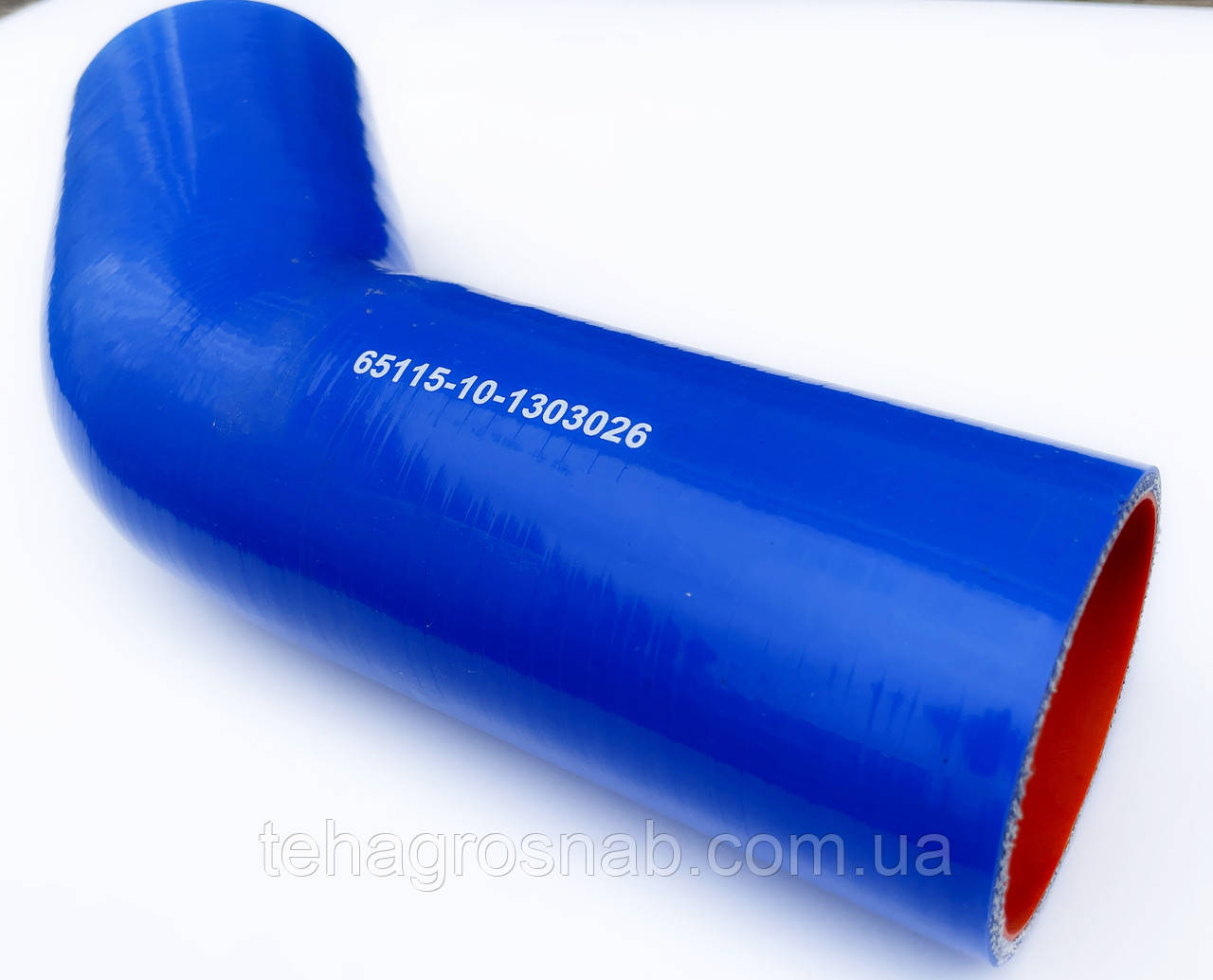 Патрубок радіатору КАМАЗ ЕВРО нижн. (D60/70мм. L130-150мм. силікон) 65115-1303026-10