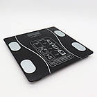 Ваги смарт підлогові до 180 кг A-8003 Чорні / Розумні фітнес ваги Bluetooth + додаток на телефон, фото 8