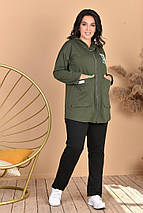 Комфортний жіночий костюм двійка, тканина "Трикотаж-двонитка" 54 розмір, фото 4