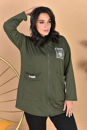 Комфортний жіночий костюм двійка, тканина "Трикотаж-двонитка" 54 розмір, фото 2