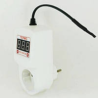 Терморегулятор розетковий ЦТРЗ-2чз 15А із заземленням для опалення та охолодження
