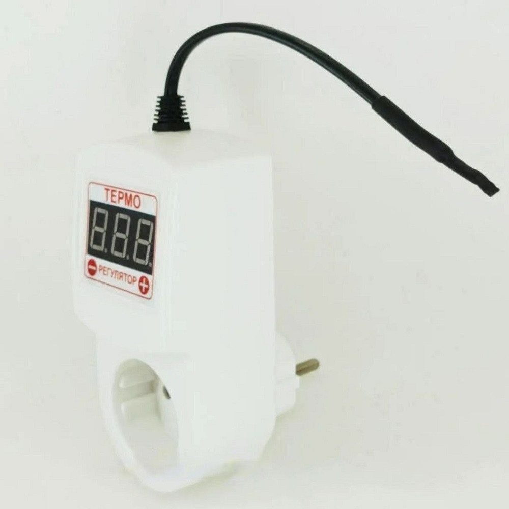 Терморегулятор розеточный ЦТРЗ-2чз 15А с заземлением для отопления и охлаждения - фото 1 - id-p222358510