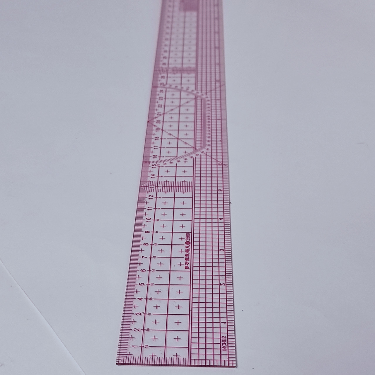 Лінійка-лекало Peri пряма кравецька для побудови викрійок 60см ширина 5см пластикова №20 (6553)