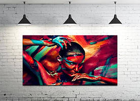 Картина на полотні на стіну для інтер`єру/спальні/прихожої DK Людина 50х100 см (DKP50100-l755)