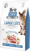 Brit Care Cat Grain Free Large Cats Power & Vitality с уткой и курицей для котов больших пород 2 кг