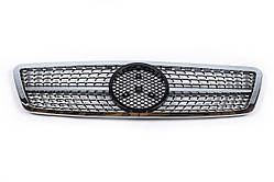 Передня решітка Diamond Silver для Mercedes C-class W203 2000-2007рр