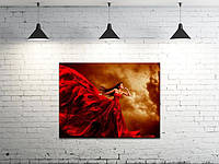 Картина на холсте на стену для интерьера/спальни/офиса DK Леди в красном (DKP4560-l458)