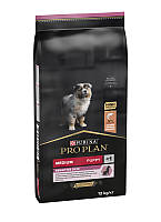 Сухой корм Purina Pro Plan Medium Puppy Sensitive Skin для щенков средних пород с чувствительной кожей с