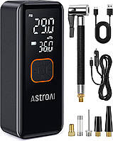 Портативный насос для накачки шин AstroAI Tire Inflator с аккумулятором 6600 мАч и шнуром постоянного тока