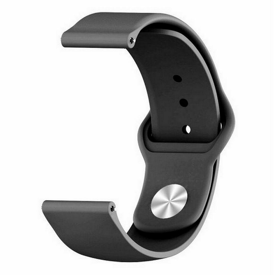 Універсальний силіконовий ремінець для Amazfit GTR 4 / GTR 3 Pro / GTR 2e / GTR 47mm, ширина 20 мм, Black
