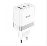 Зарядное устройство СЗУ Hoco N21 Pro Tourer 30W (2xUSB + Type-C) white