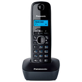 Panasonic Радіотелефон DECT KX-TG1611UAH Black Grey