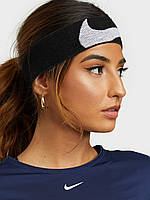 Nike logo knit elastic headband повязка на голову шапка унисекс оригинал