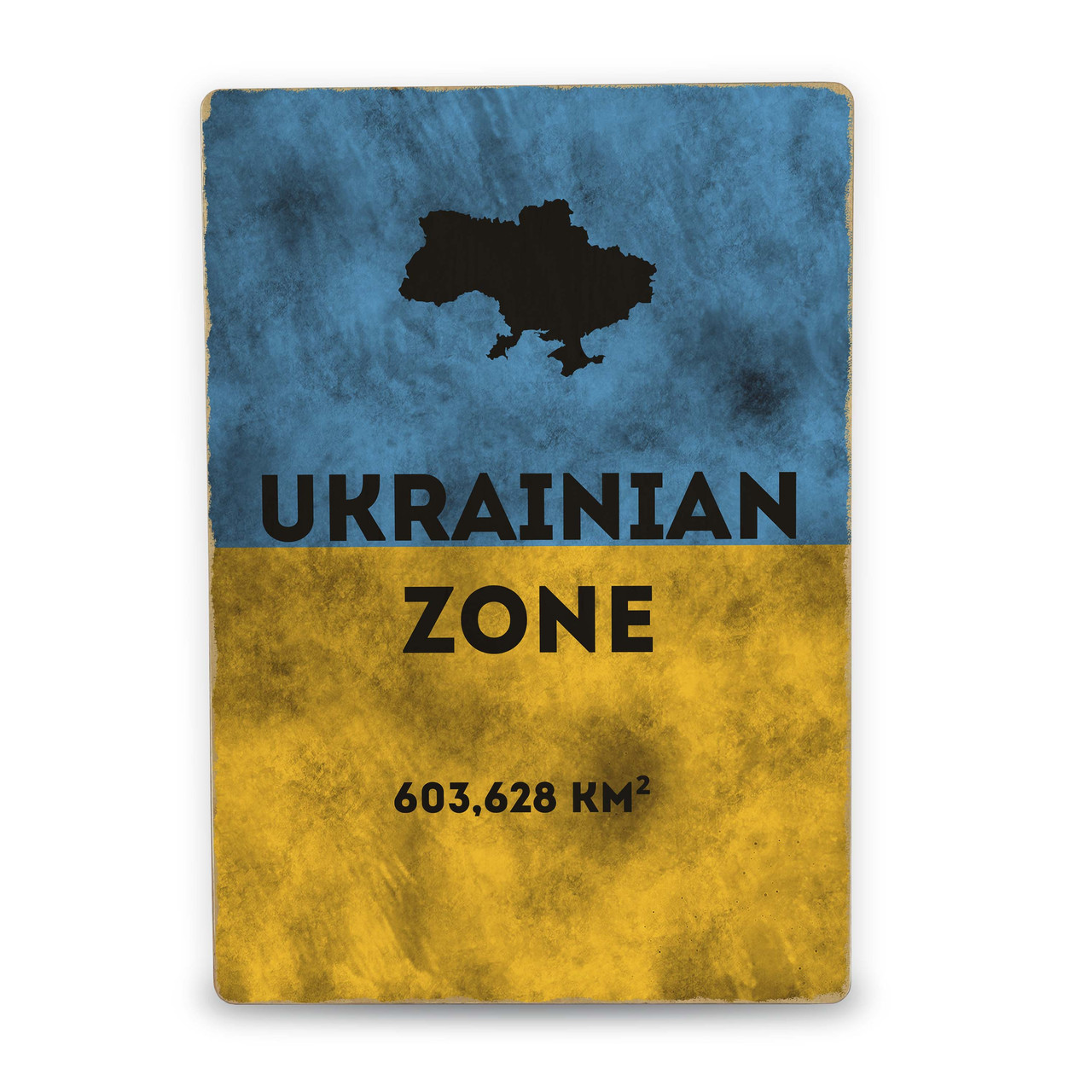 Дерев'яний Постер Ukrainian Zone Black