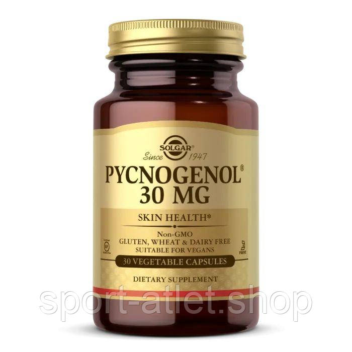 Натуральна добавка Solgar Pycnogenol 30 mg, 30 вегакапсул