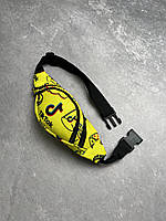 Бананка с принтом Tik Tok желтая, детская / подростковая сумка тик ток