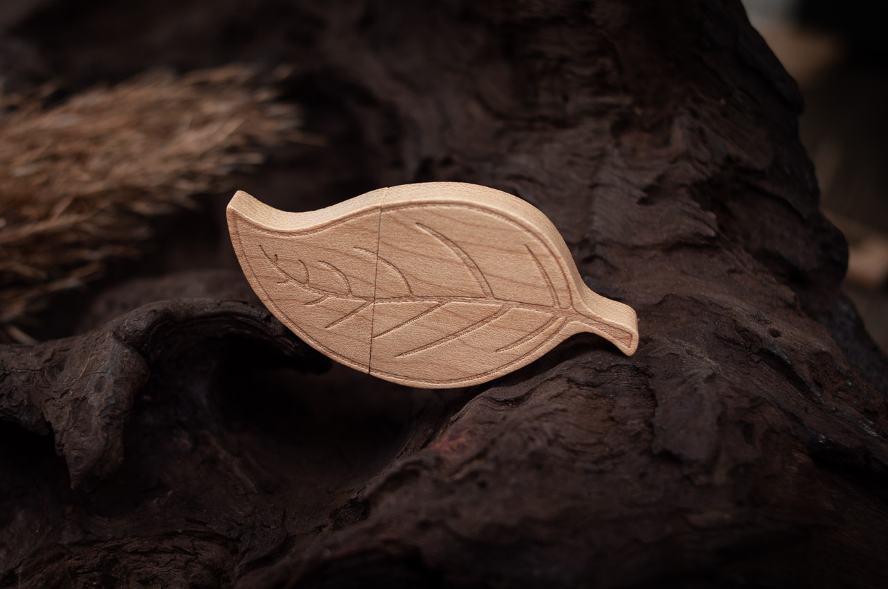 Флешка дерев'яна Leaf