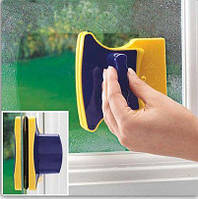 Магнитная щетка для мытья окон с двух сторон Glass Wiper Window Wizard, щетка для окон, мытье окон АКЦИЯ AGS