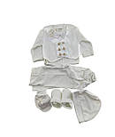 Подарунковий набір костюм 0 до 4 місяців Туреччина для хрещення новонародженої білизни (НПК106), фото 2