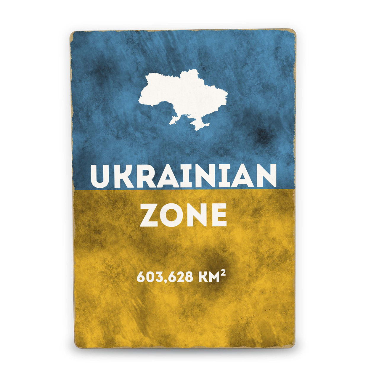 Дерев'яний Постер Ukrainian Zone White
