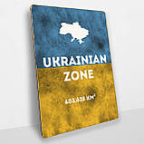 Дерев'яний Постер Ukrainian Zone White, фото 2