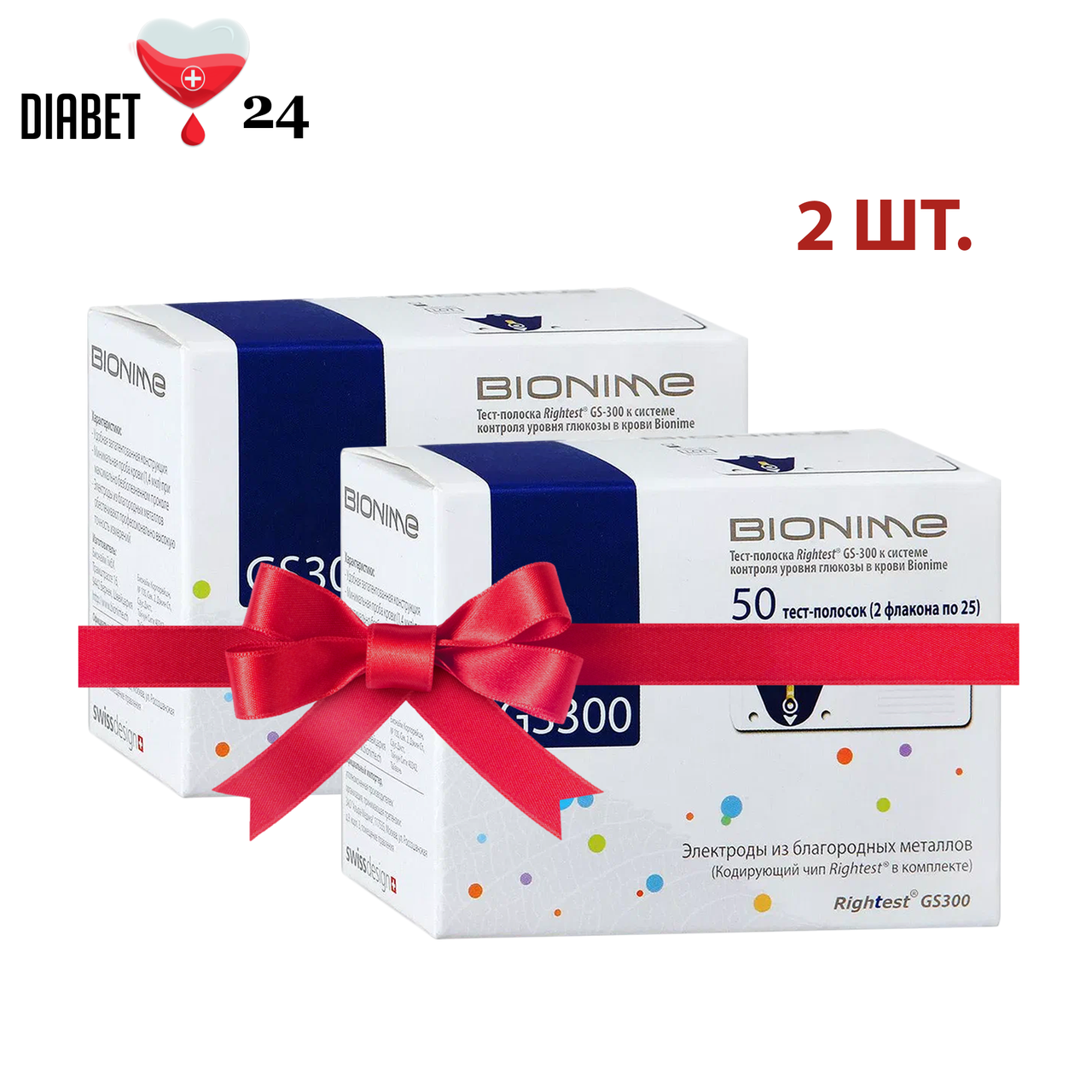 Тест смужки Bionime GS300 №50 2 пачки