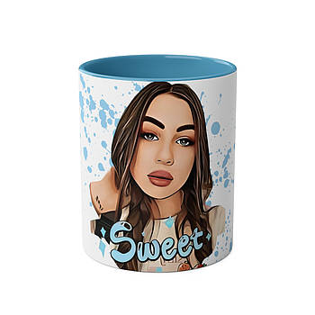 Чашка з принтом "Леді Діана з бризками"