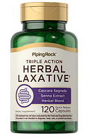 Травяное слабительное с каскарой саградой, сенной и другими травами (Herbal Laxative) от Piping Rock, 120шт