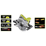 Ryobi Пила дискова RCS1600-K 1600 Вт 190 мм, 66 мм 5000 об/хв, фото 7