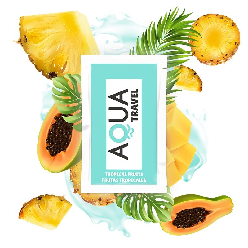 Лубрикант на водній основі з ароматом тропічних фруктів Aqua Travel Flavour, 6 мл Кітті