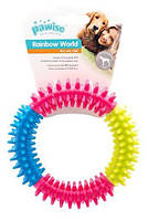 Игрушка для собак кольцо с шипами Pawise Rainbow World Ring M (12,5 см)